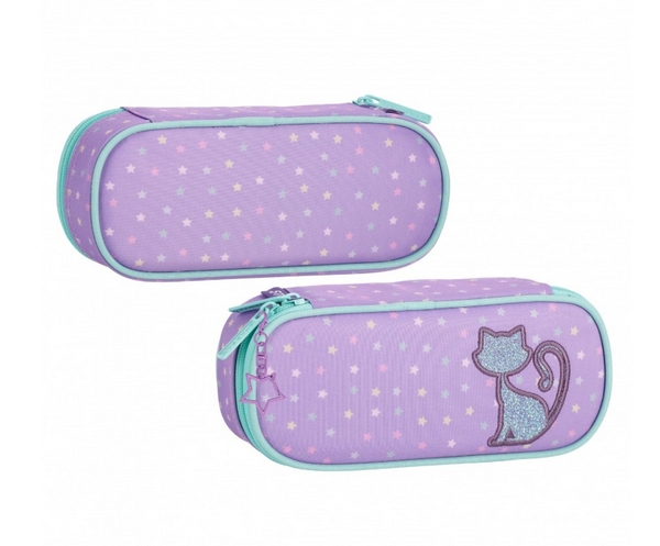 Piórnik saszetka 1zamek Glitter Cat 576221 STARPAK